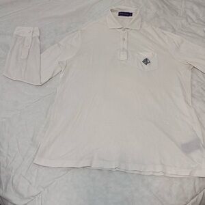 Ralph Lauren White Casual Button Down Shirt